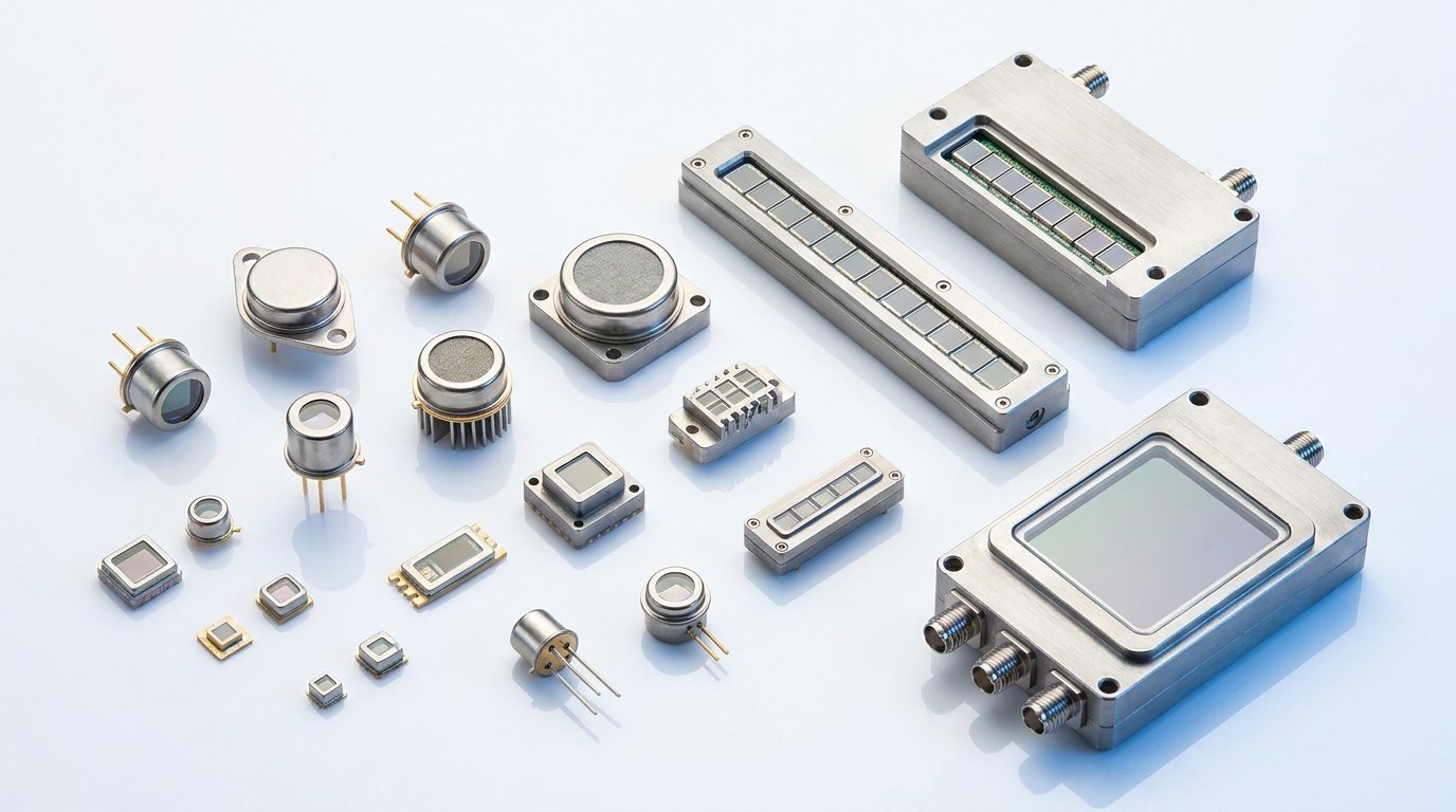 Range of precision pyroelectric infrared detector products in various package configurations